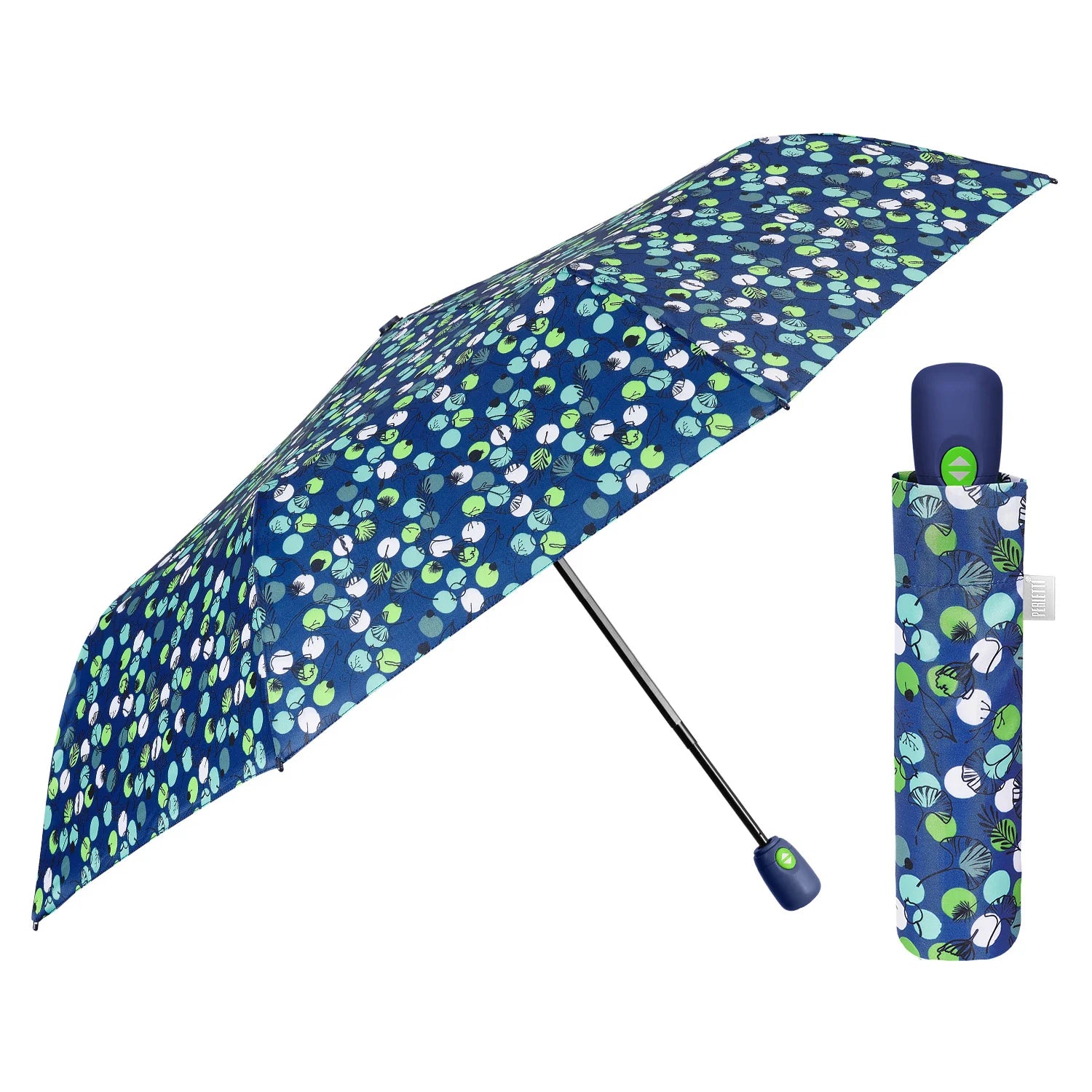 Screws umbrella open and close colorful polka dots automatic