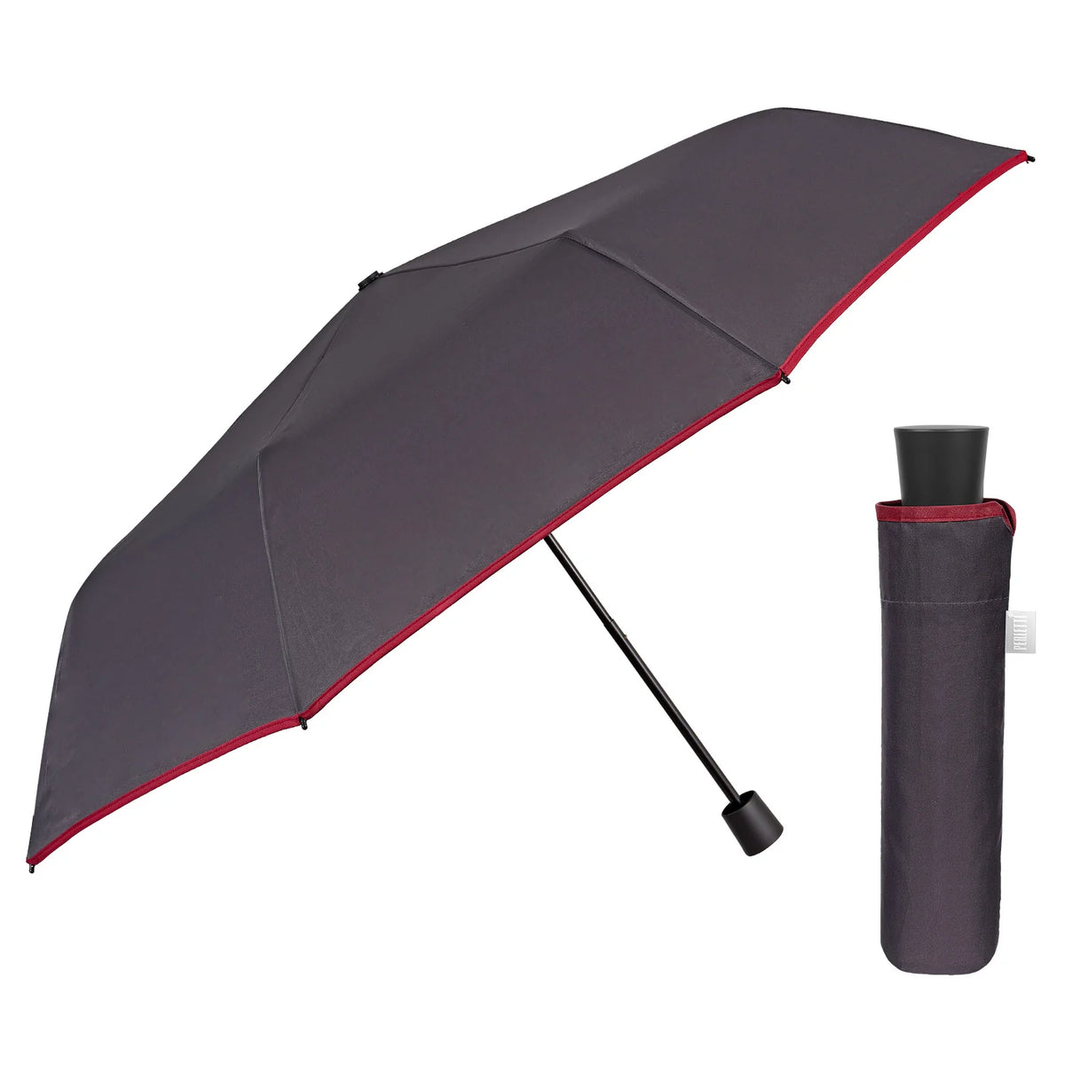 Pearls Umbrella Man Manual Culoare solidă cu bordură