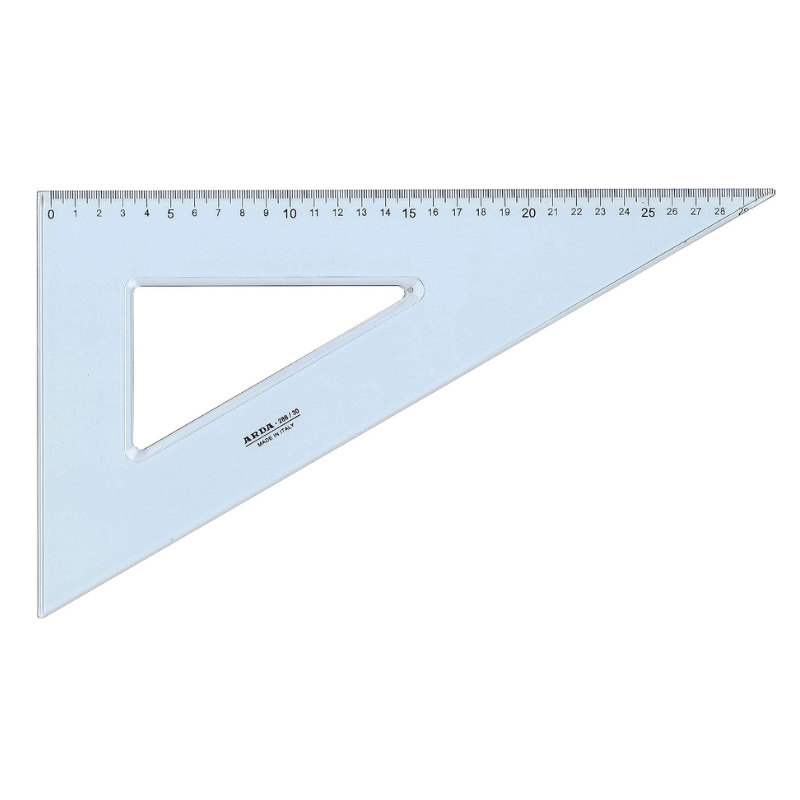 Arda Uni – Quadrat 60° 30 cm aus transparentem Kunststoff