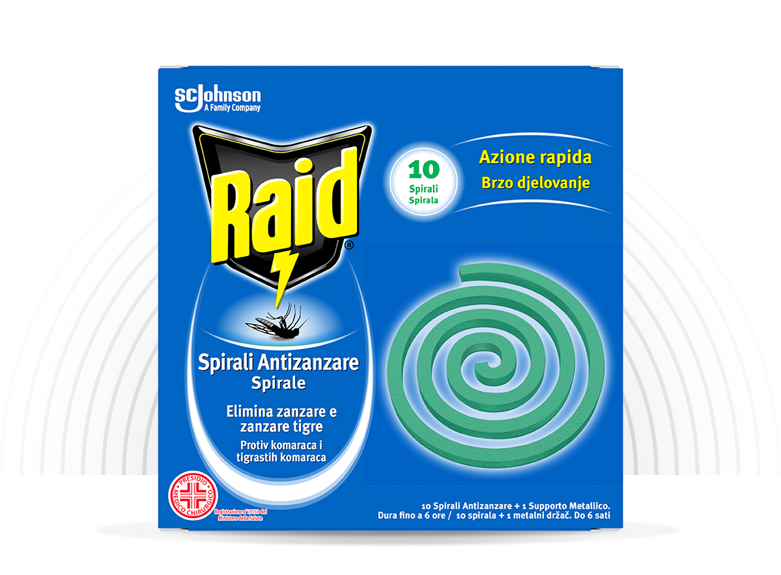 Raid insekticid spirale anti -media 10 pcs