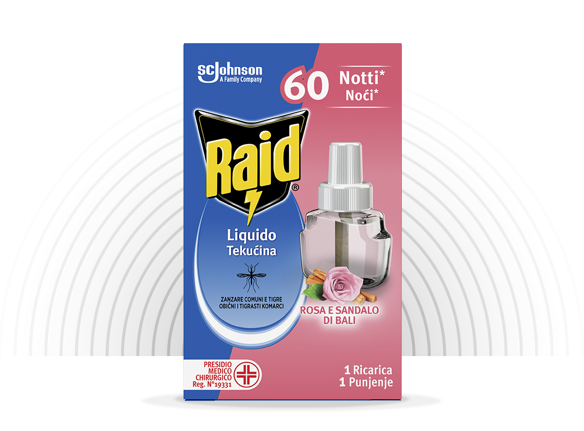 RAID Liquid Recharge 60 νύχτες ροζ και σανδάλι Μπαλί