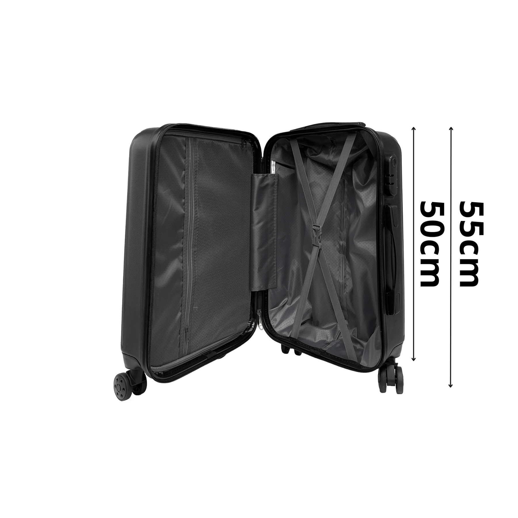 Ormi WavyLine 3er Set Hartschalen-Trolley-Koffer aus ultraleichtem ABS - Klein, Mittel und Groß