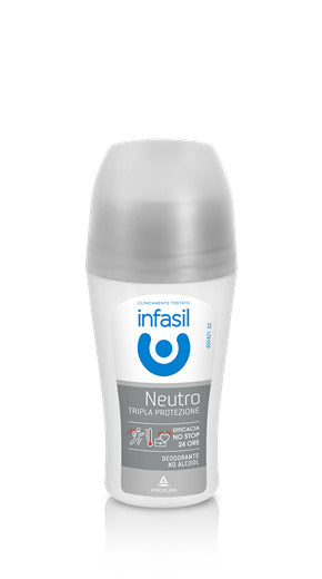 Roll à triple protection neutre du désodorant infasil 50 ml