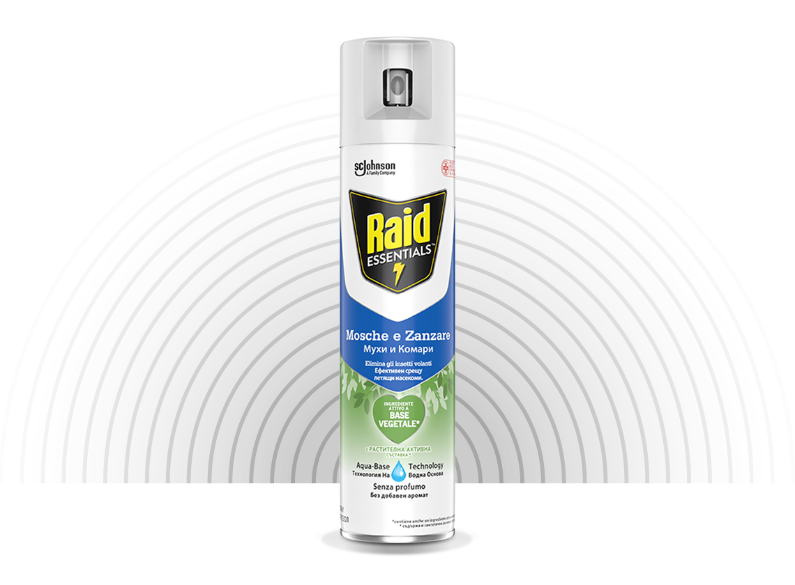 Raid -hyönteismyrkky Essentials Mosche & Mosquito Spray 400 ml