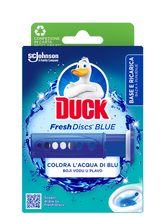 Duck verse schijven gel WC -basis + blauw opladen - kleur blauw water