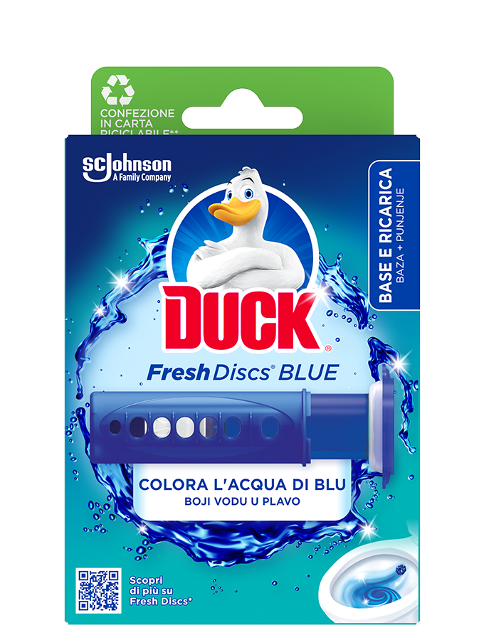 Canard Disques frais Gel WC Base + Charge bleu - Couleur d'eau bleue