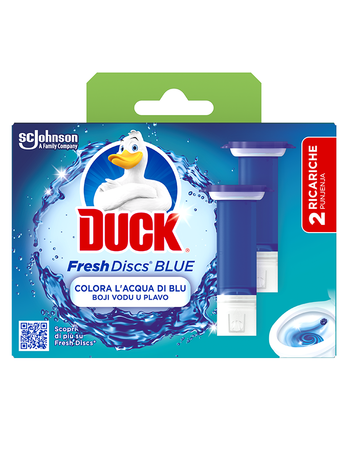 Kaczka Fresh Discs Gel WC 2 Blue Top -ups - Color Blue Water