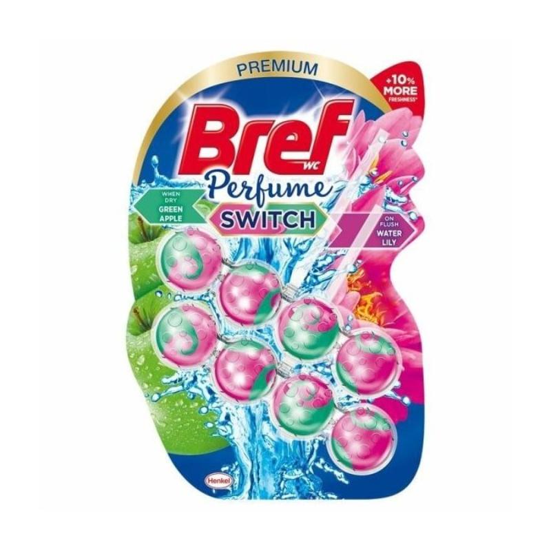 Switch Bref WC Interrupteur Double Comprimés de parfum - Apple et eau de rose verte lilops 50g x 2 pièces