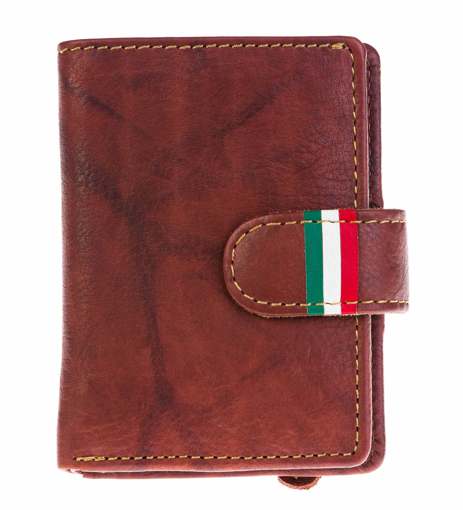 Men's portfolio in real Caledon leather with aluminum cards and RFID block