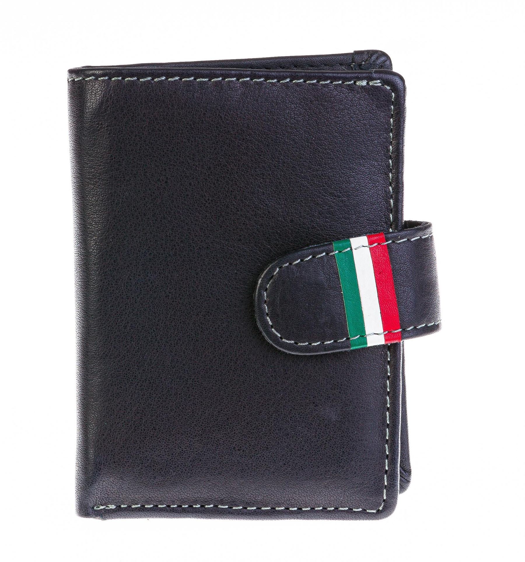 Men's portfolio in real Caledon leather with aluminum cards and RFID block