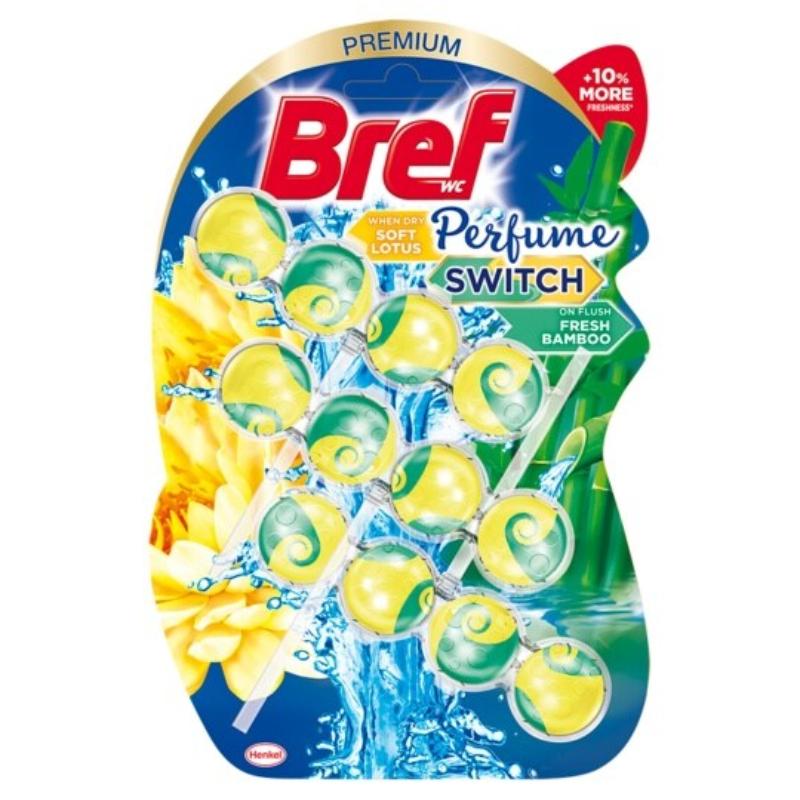 BREF WC Perfume Switch podwójne tabletki zapachowe - Lotus kwiaty i bambus 50 g x 3 sztuki