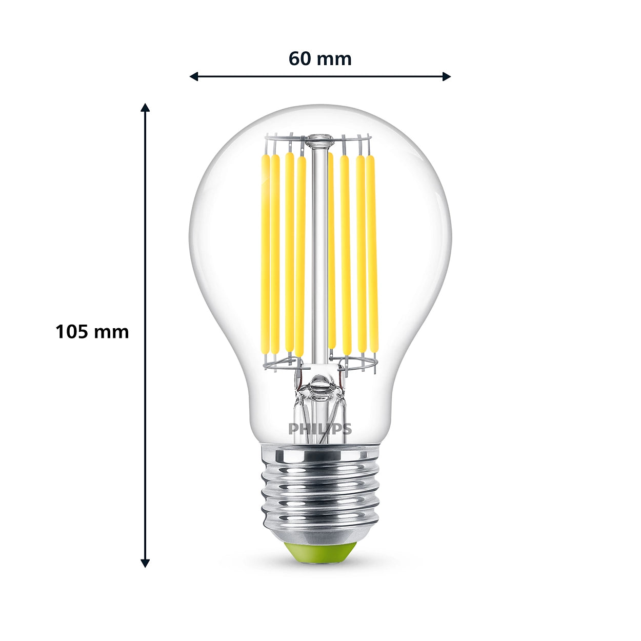 Η Philips οδήγησε το νήμα E27 60W - 4W, 840 Lumens, Cold White Light 4000K, Ultra αποδοτικό