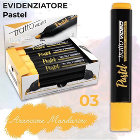 Pastel Tratto Video Evidenziatore Punta Scalpello 1-5mm Arancione Mandarino