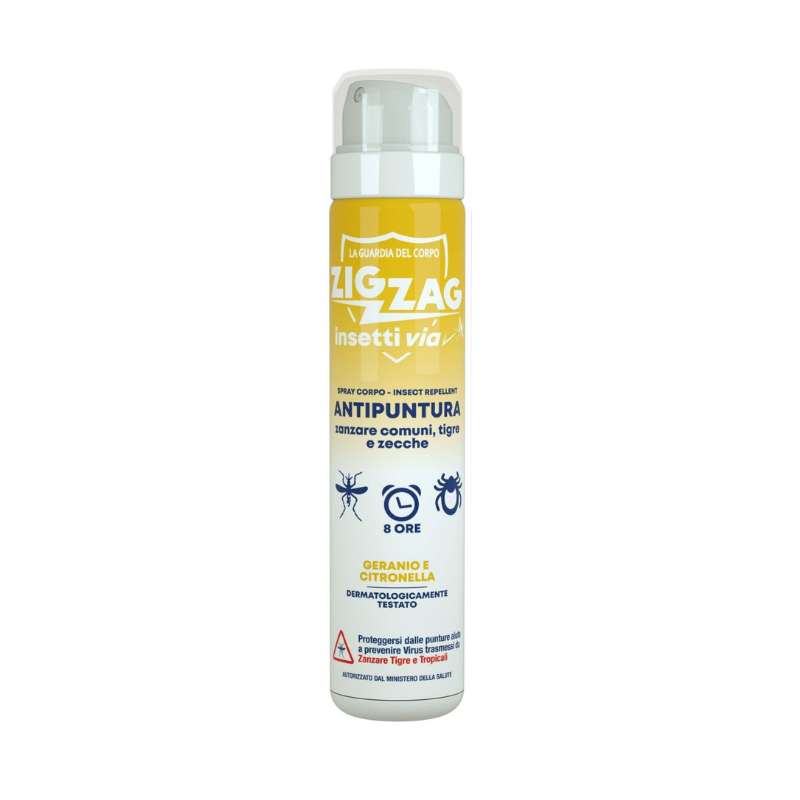 Zig zag rovarvia spray -test anti -bélelés - muskátlik és citronella 75ml