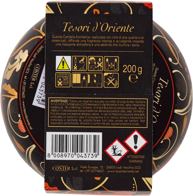 Tesoros del este Vela aromática rituales japoneses 200 gr