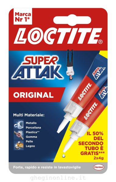 LOCET SUPER ATTK Oryginalny uniwersalny klej natychmiastowy Bipacco 4G+4G