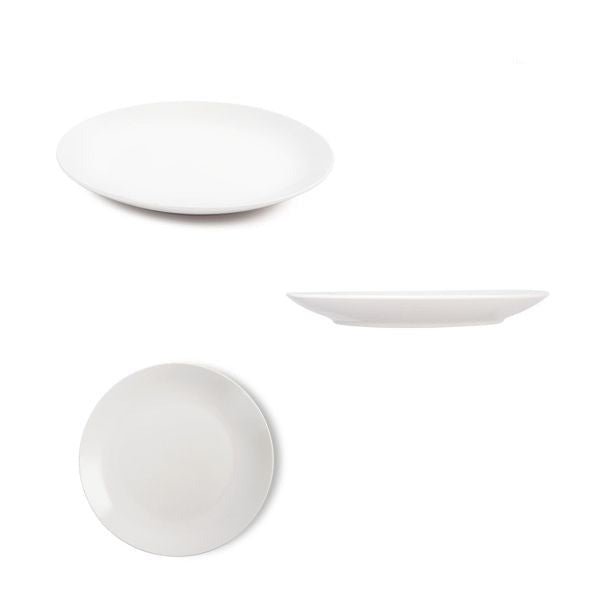 Modern white fruit plate in porcelain diameter 19.05cm