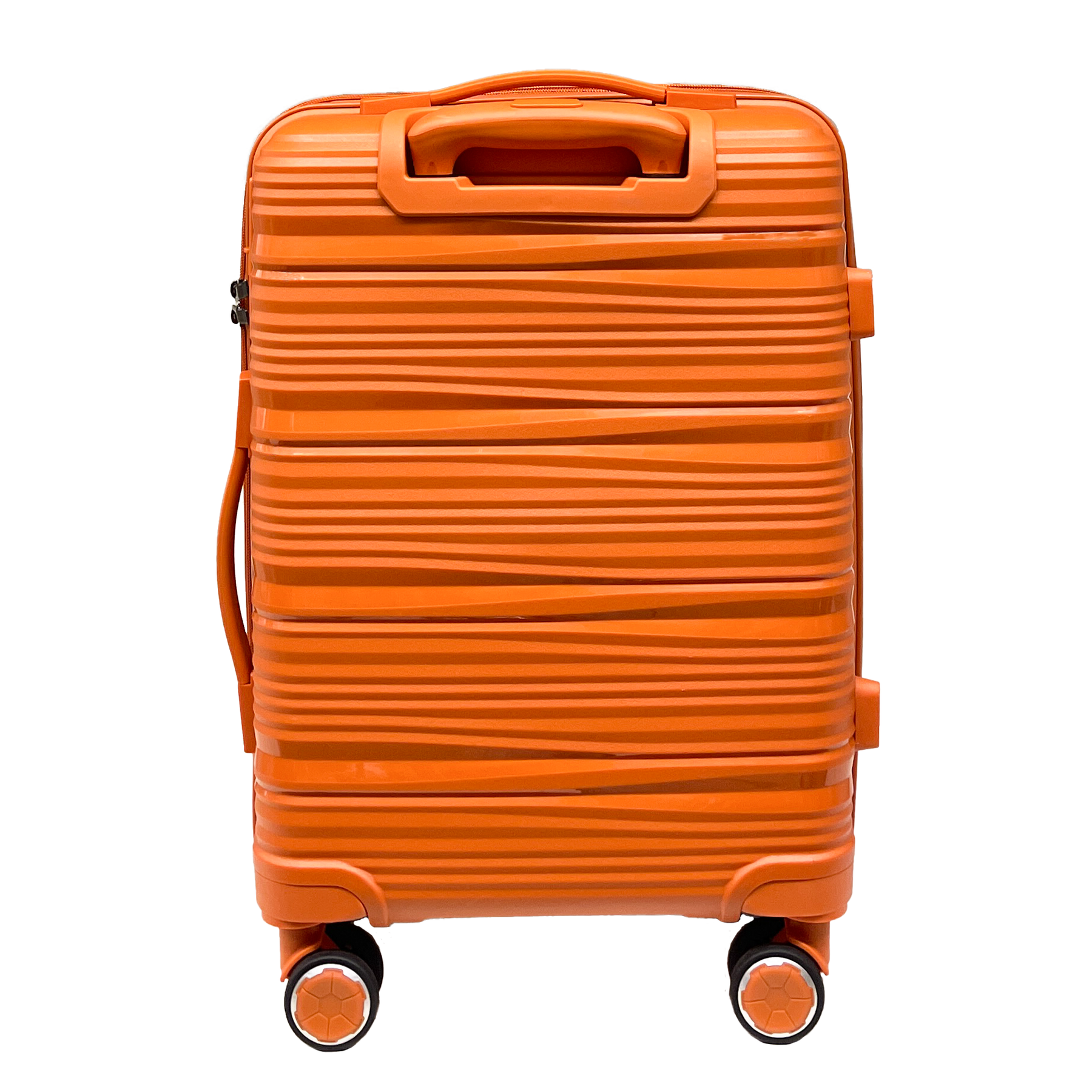 Vibrant Voyager: Hård handbagage Spinner i Tangerine - 360° hjul och TSA-lås