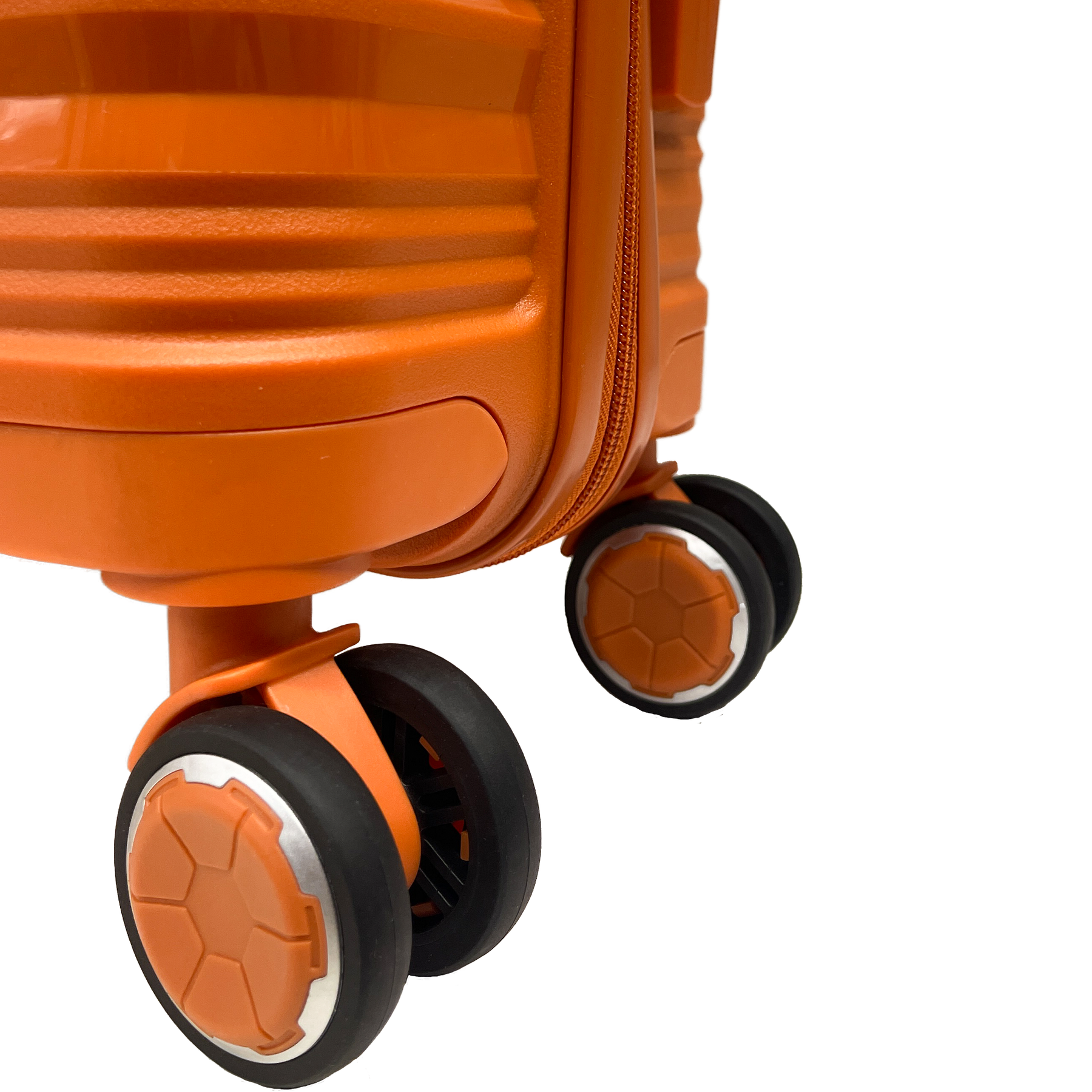 Vibrant Voyager: Harde handbagage Spinner in Tangerine - 360° wielen en TSA-slot