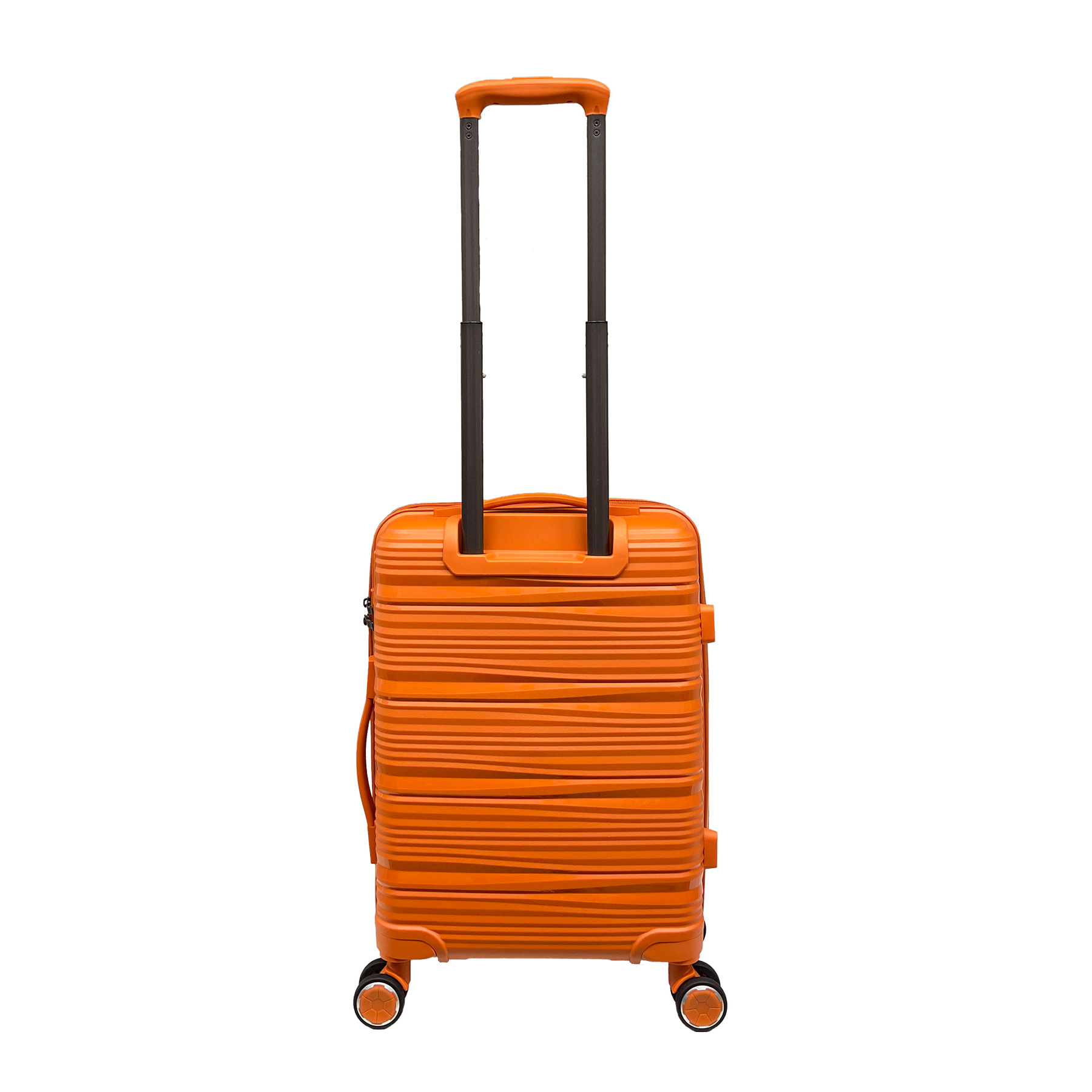 Vibrant Voyager: Håndbagage Hård Kuffert Spinner i Tangerine - 360° Hjul og TSA-lås