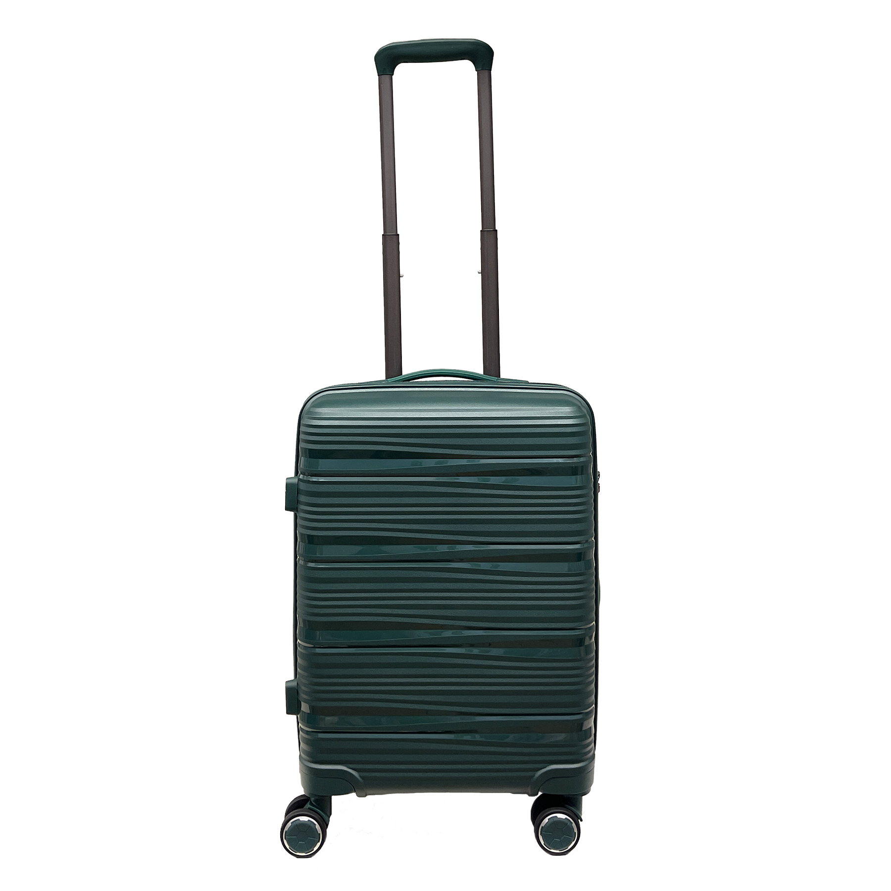 Vibrant Voyager : Valise rigide à main Spinner en Tangerine - Roues à 360° et serrure TSA