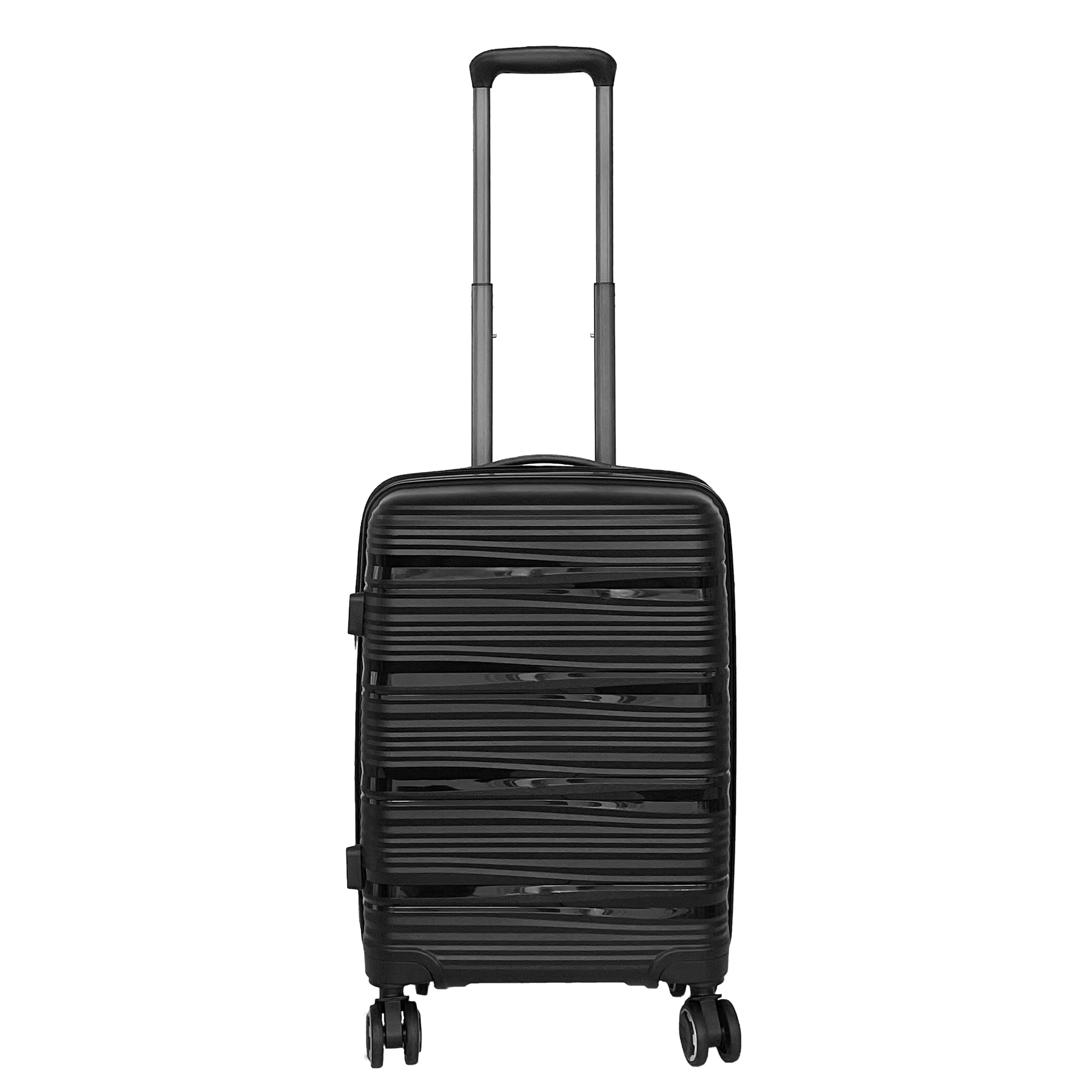 Vibrant Voyager : Valise rigide à main Spinner en Tangerine - Roues à 360° et serrure TSA