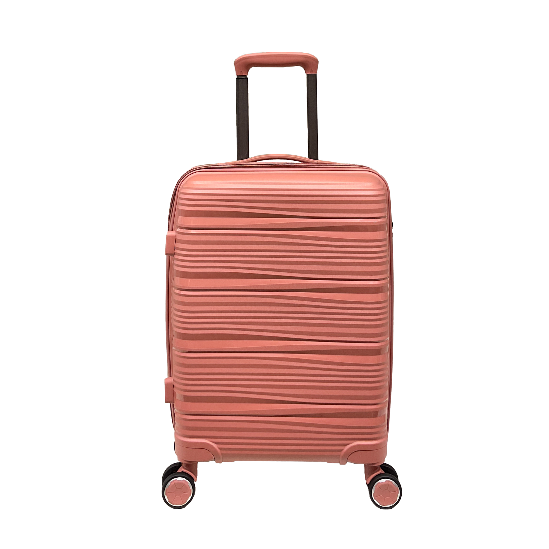 Vibrant Voyager: Bagagem de mão rígida Spinner em Tangerine - Rodas de 360° e fechadura TSA