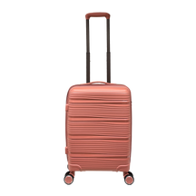 Vibrant Voyager : Valise rigide à main Spinner en Tangerine - Roues à 360° et serrure TSA