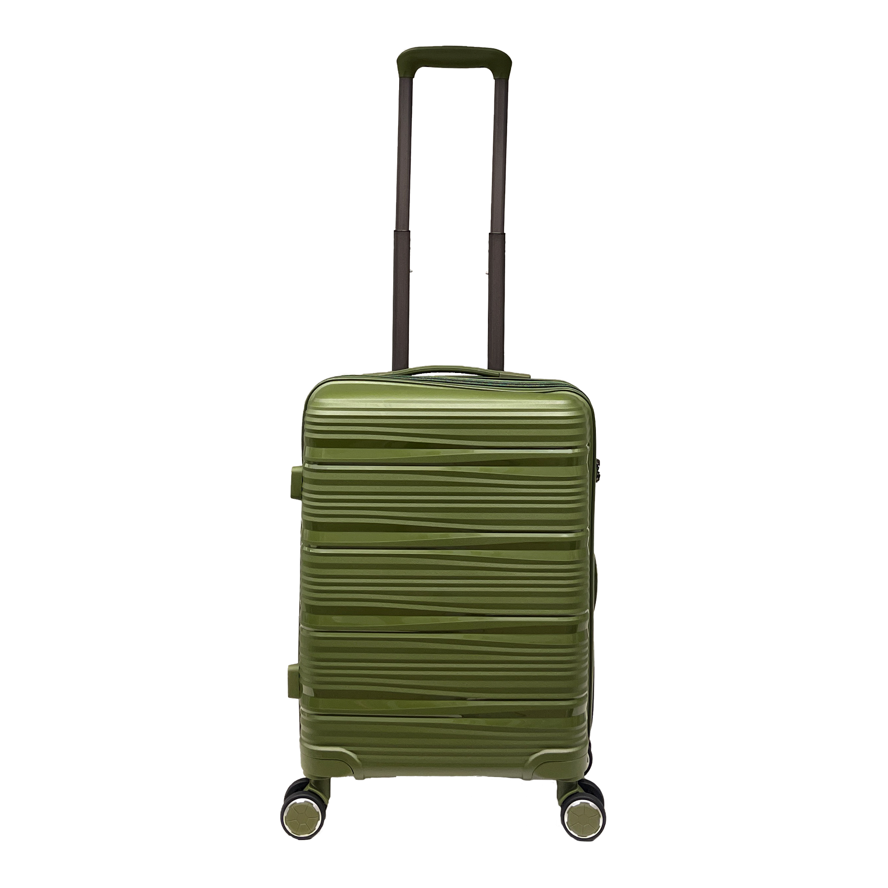 Vibrant Voyager : Valise rigide à main Spinner en Tangerine - Roues à 360° et serrure TSA