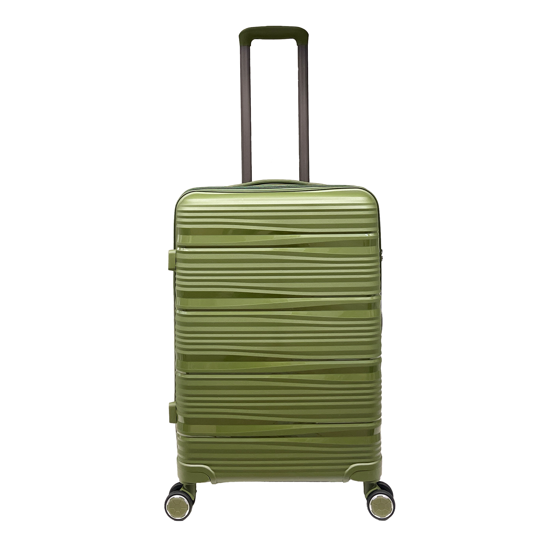 Medium storlek resväska i polypropylen med stötskydd och inbyggt TSA-lås