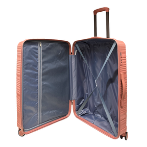 Large Polypropylene Suitcase with Impact Resistance and Integrated TSA Lock