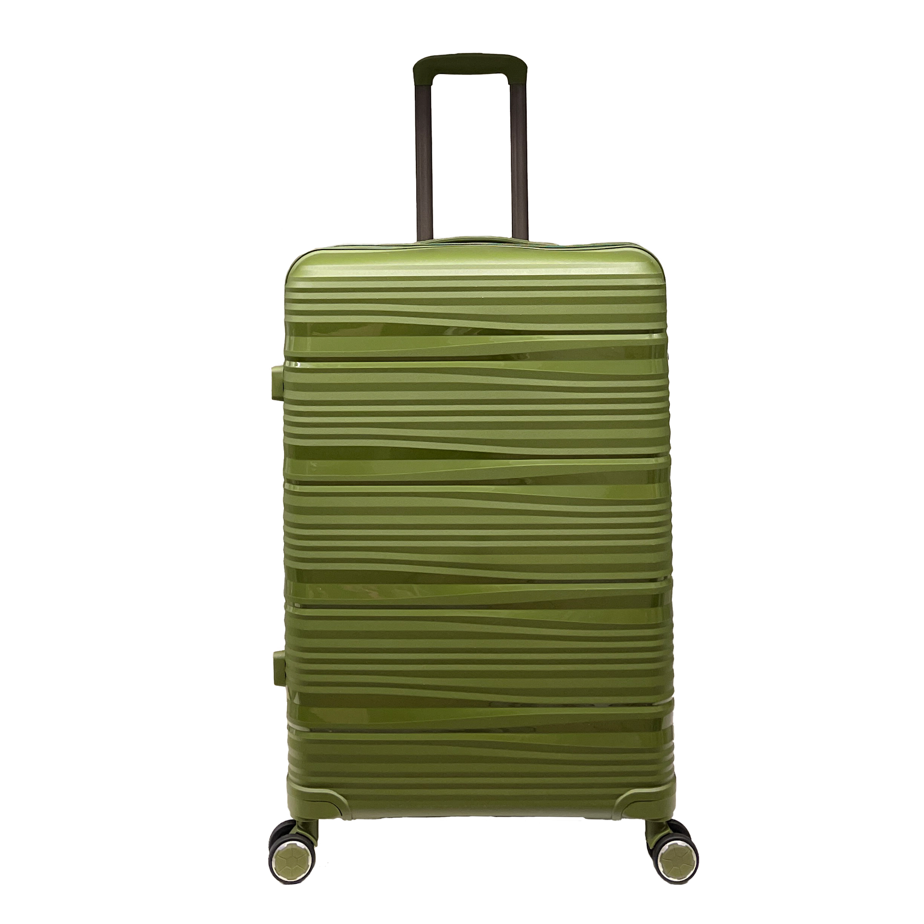 Stor resväska i polypropylen med stötskydd och inbyggt TSA-lås