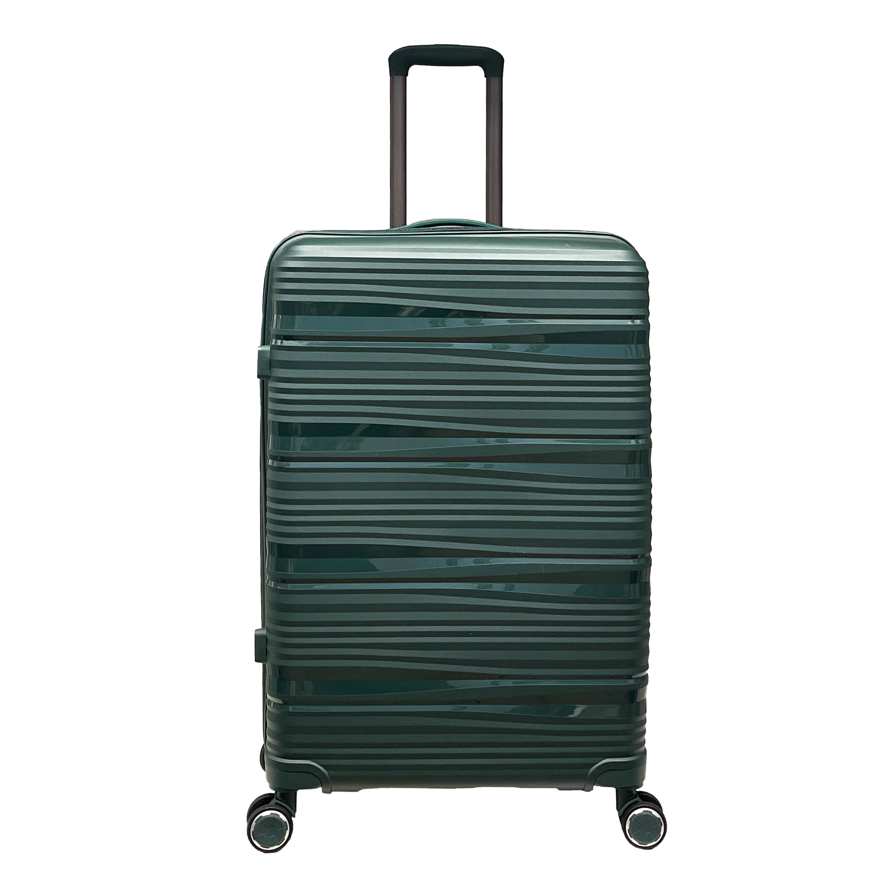 Suuri polypropeenista valmistettu matkalaukku iskunkestävällä TSA-lukolla
