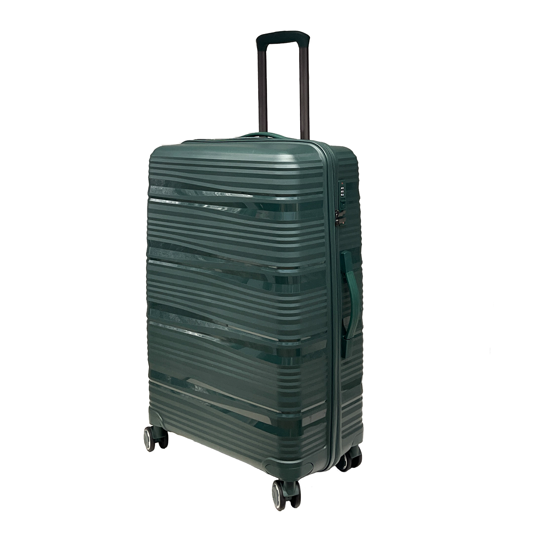 Stor kuffert i polypropylen med stødpåvirkning og integreret TSA-lås