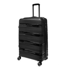 Large Polypropylene Suitcase with Impact Resistance and Integrated TSA Lock