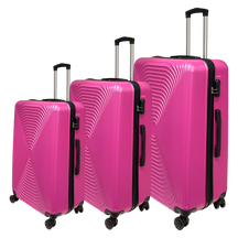 Set de 3 valize Trolley Ormi StshLine din ABS rigid ultralejer - Dimensiuni: Mică 55 cm, Medie 65 cm și Mare 75 cm