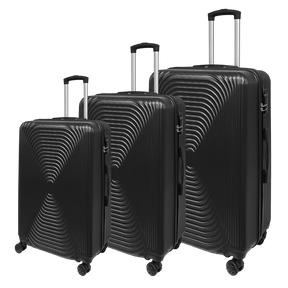 Trolley Ormi StshLine: Zestaw 3 walizek z twardym tworzywem ABS, ultralekkich - Rozmiary: Mała 55 cm, Średnia 65 cm i Duża 75 cm