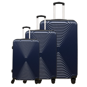 Ormi StshLine 3-Piece Suitcase Set in Ultra Lightweight Hard ABS - Small 55cm, Medium 65cm, and Large 75cm Dimensions