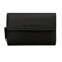 LAURA BIAGIOTTI MULHERLA MULHERLA MULHER em couro de Vera | Proteção RFID | 13,5x10x4 cm