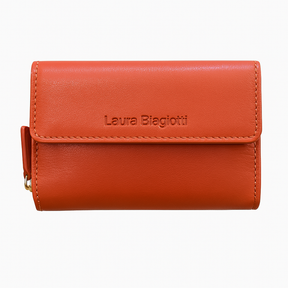 LAURA BIAGIOTTI MULHERLA MULHERLA MULHER em couro de Vera | Proteção RFID | 13,5x10x4 cm
