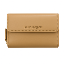LAURA BIAGIOTTI MULHERLA MULHERLA MULHER em couro de Vera | Proteção RFID | 13,5x10x4 cm