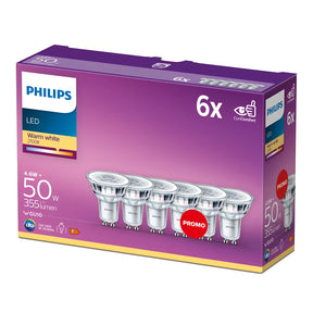 „Philips 6x LED Bcles“ LED Classic 4.6W prožektorius (50W) - 355 liumens - GU10