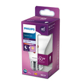 Philips LED Lampadina Goccia con Sensore Crepuscolare, 6.5W=60W E27 4000K, Luce Bianca