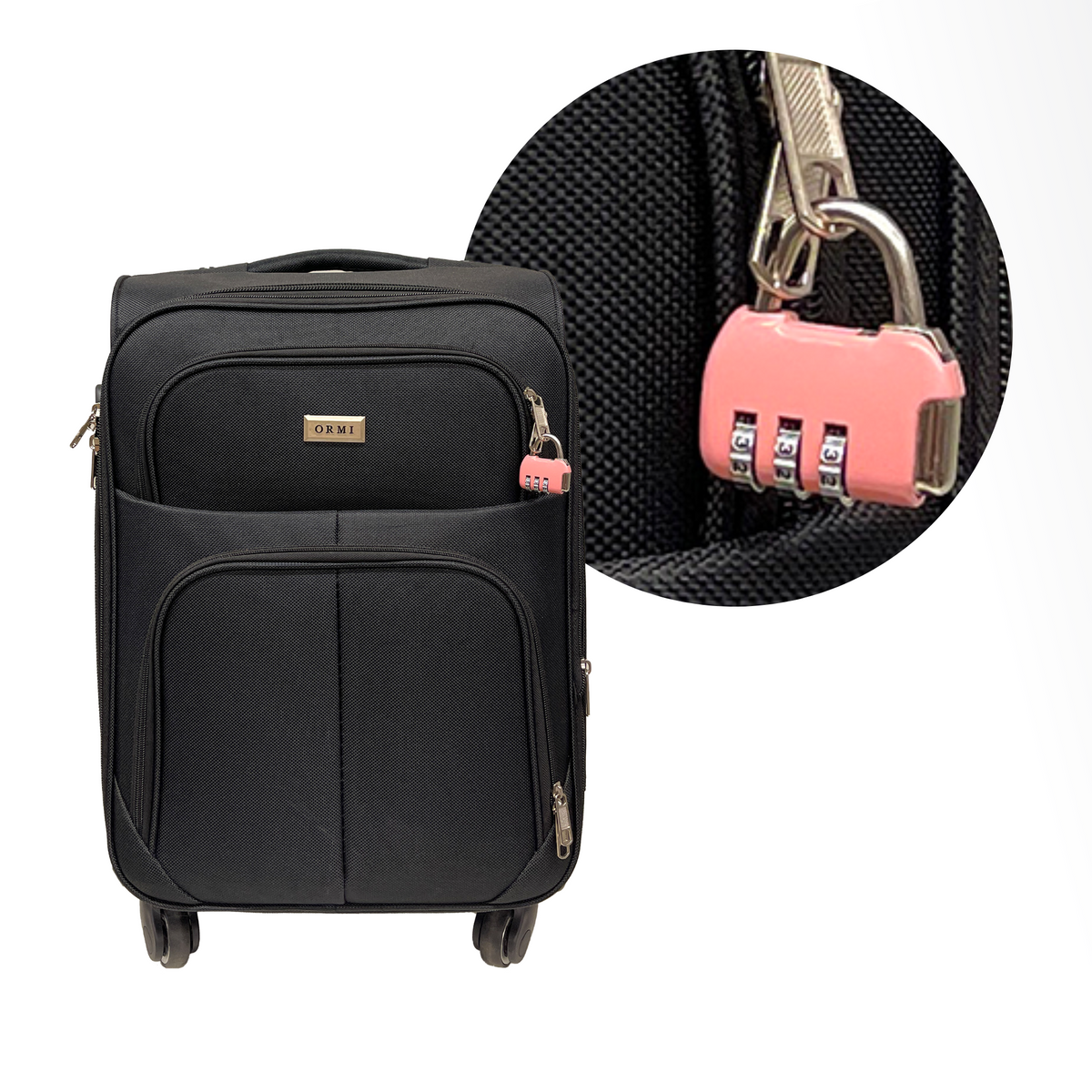Cadenas à combinaison de 3 chiffres pour valise, bagages, sac de voyage et sacs à dos