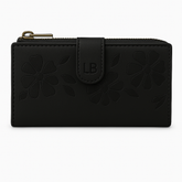 Laura Biagiotti Frau Frauen Leder Brieftasche mit Blumen in Krankenhaus Eleganz und Stil