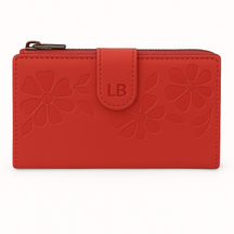 Laura Biagiotti Frau Frauen Leder Brieftasche mit Blumen in Krankenhaus Eleganz und Stil