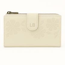 Laura Biagiotti Frau Frauen Leder Brieftasche mit Blumen in Krankenhaus Eleganz und Stil