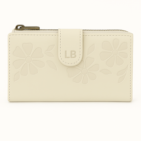 Laura Biagiotti Frau Frauen Leder Brieftasche mit Blumen in Krankenhaus Eleganz und Stil