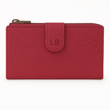 Laura Biagiotti Frau Frauen Leder Brieftasche mit Blumen in Krankenhaus Eleganz und Stil