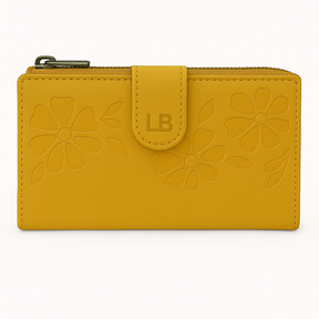 Laura Biagiotti Frau Frauen Leder Brieftasche mit Blumen in Krankenhaus Eleganz und Stil